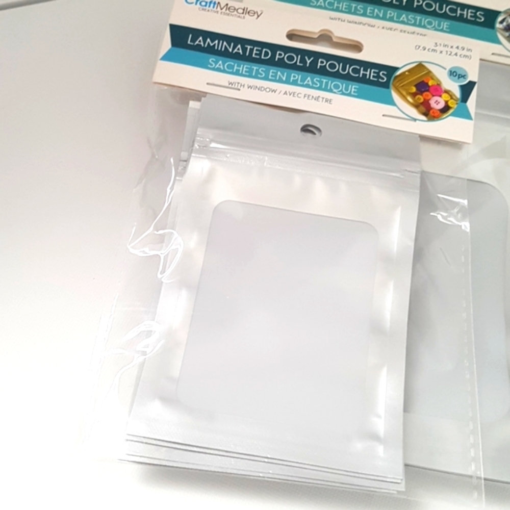 10 pcs Silver Laminated Poly Pouches 3.1"x4.9" in.